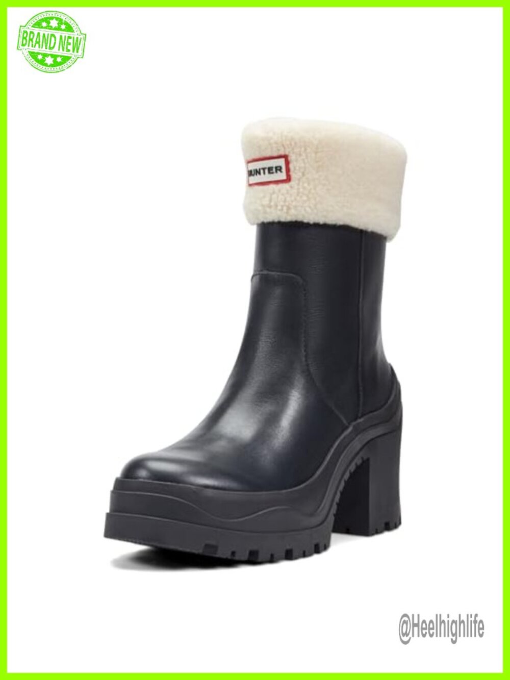 Waterproof Leather Ankle Booties Block Heel Cushioned Comfort Zip